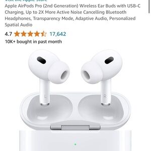 AirPods Pro gen 2 brand new with case, charger, and extra earpieces.